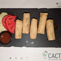 Spring rolls at Cactus Beach Paros in Paros