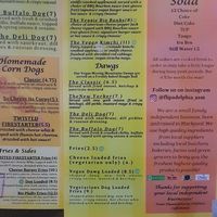 Vegan/veggie menu options at Flipadelphia in Blackpool