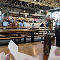 The food/drinks hall  at Flipadelphia in Blackpool