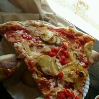 vegan slice! yes those are potatoes and they are delicious at The Lucky Slice - 25th St in Ogden
