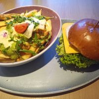 "Wolpertinger" with avocado fries at Hans im Glück - Wien Am Belvedere in Vienna