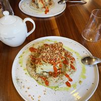 Cauliflower with hummus  at Max The Original in Sibiu