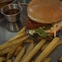 Vegan buffalo chicken burger   at Mundo Street Food in Ibiza