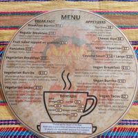 Menu at El Fogon Del Cayo in San Ignacio
