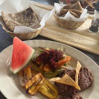 Vegan breakfast   at El Fogon Del Cayo in San Ignacio