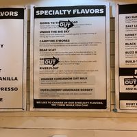 current speciality flavors as of 08/11/2023  at Sweet Peaks in Kalispell