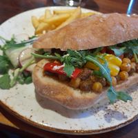 Crunchy Coronation chickpea sandwich (June 2024) at Smiths Arms in Harrogate