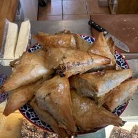 Vegan feta cheese & spinach samosas   at ELA  in Chamonix-mont-blanc