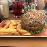 Vegan burger  at Peter Pane in Luebeck