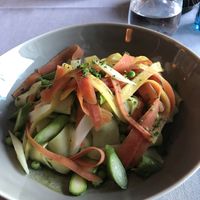 Pasta with different vegetables (veganized vegetarian dish)  at Pierspeicher in Kappeln