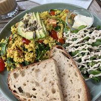 Scrambled tofu with avocado 🥑   at Vegan Vibes in Berlin