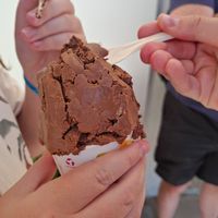 Chocolate vegan ice cream at Sirvent in Cambrils