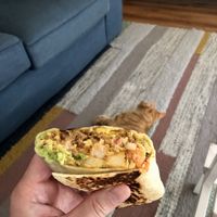 Breakfast burrito was delicious   at The Moody Vegan in Los Angeles