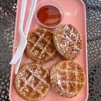 Mini waffles  at The Moody Vegan in Los Angeles