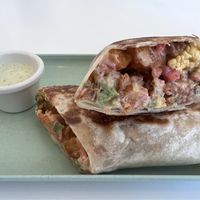 Breakfast burrito   at The Moody Vegan in Los Angeles