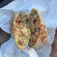 breakfast burrito  at The Moody Vegan in Los Angeles