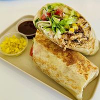 Chickun wrap  at The Moody Vegan in Los Angeles