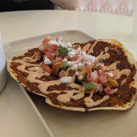 Lahmajune taco at The Moody Vegan in Los Angeles