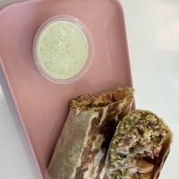 Vegan breakfast burrito   at The Moody Vegan in Los Angeles