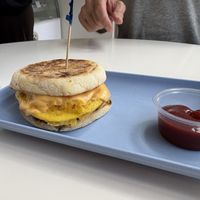 McMoody sandwich with spicy ketchup   at The Moody Vegan in Los Angeles