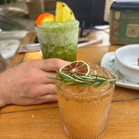 Mezcalita and mint lemonade  at Salsa Brava Restaurante Caribeño in Puerto Viejo De Talamanca