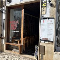 Closer view of outside  at Antiga Wine Bar in Lisbon