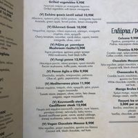 Special vegan menu  at Frankie in Athens