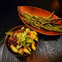 Spicy cucumbers and wok-fried green beans at Bodhi Kitchen in Rehoboth Beach