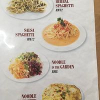 Vegan pasta options   at Fren's Get Together  in Kuching