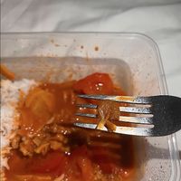 Dried shrimps with shells in a supposedly vegetarian restaurant   at Fren's Get Together  in Kuching