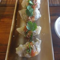 Pot stickers - mushroom, tofu, chilli seaseme jam at Ginger Moon in Seminyak