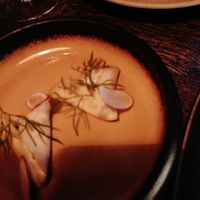 Apple envolopes with melon and likeue at Restaurant Nögen  in Vejle