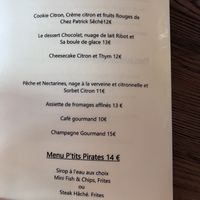 Le menu  at La Barbade in La Baule-escoublac