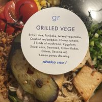 Grilled vege poke bowl (I chose oriental dressing)  at Greener 그리너 in Seoul