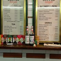 Menu at Coffee Biljka in Split