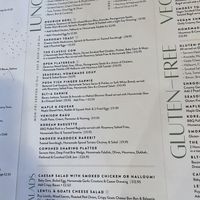 Menu  at The Cowshed Dorset in Poole