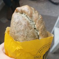 Vegan curry pasty at Rowe's Cornish Bakers in Penzance