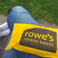 Vegan pasty. at Rowe's Cornish Bakers in Penzance
