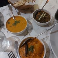 Dal, chana palak, jhodpuri aloo at Silka - Borough Market in South East London