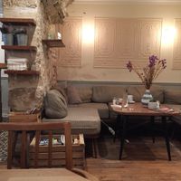 Chill vibe - also, they have AC.  at Cafe Pinson - Marais in Paris