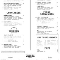 Menu  at Kelso's Sandwich Shoppe in Abbotsford