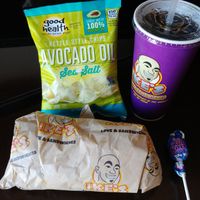 $11.95 GF Meatless Mike Combo: Confirmed lollipop was vegan: Delicious recommend... Smaller than we expected. at Ike's in Cupertino