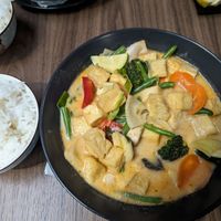 Tofu with red curry at Dua Pho in Mohelnice