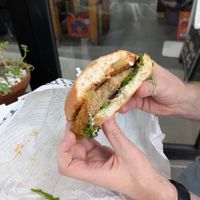 Burger at Suzy Spoon's Vegetarian Butcher in Marrickville