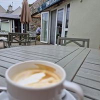 Oat milk flat white  at Knockdrinna Cafe in Kilkenny