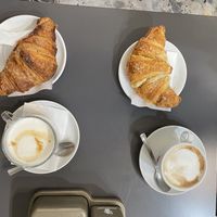 Croissant and cappuccino  at B2 in Udine