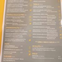 Menù attuale. at Carina - Sfoglia Rina Pasta Bar in Casalecchio Di Reno
