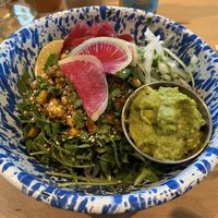 a made-vegan cart bowl with guacamole!  at Güero in Portland