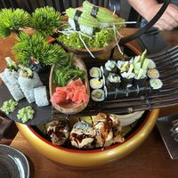 Vegan/vegetarian sushi for two.  at To Gao Sassnitz in Sassnitz