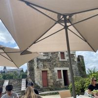 point de vue de la terrasse  at La Broustal in Fougeres